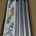 YaFex Curtain Rods 2 Pack 32-144 Inch, Heavy Duty 1 Inch Curtain Rod, Silver Extra Long Adjustable Window Treatment Rods, Modern Design, Easy Installation