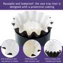 Boao Wax Melt Liners Reusable Leakproof for Any Wax Cubes Waxes Warmer Containers Cups for Scented Candle Plug in Warmers Electric Waxes Melters Burner(White,25 Pieces)