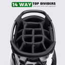 Findway 14 Way Golf Stand Bag, Lightweight Golf Bag with Stand for Men Women, Golf Club Carry Bag with Dual Strap, Rain Cover, Multiple Pockets, Golf Ball Holder