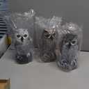 3-Pack Owl Decoys for Bird Deterrent - Weatherproof Bird Repellent Devices for Outdoor Use - Plastic Owls to Scare Birds Away and Control Garden Pests