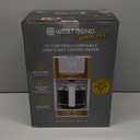 West Bend Timeless 12-Cup Programmable Coffee Maker with Brew Strength Selector for Hot and Iced Coffee, Includes 1-4 Cup Brew Option and Permanent Filter (White/Gold)