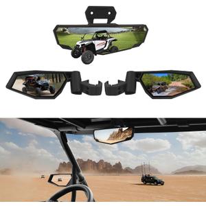 Side Mirrors for 2024-2025 Polaris RZR XP 1000, Adjustable Rear View Mirror Folding Side Mirrors for 2024+ Polaris RZR XP 1000/ XP 4 1000 Ultimate/Sport/Premium Accessories(3PCS)