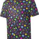 Mens Hawaiian Shirts Regular Fit Short Sleeve Casual Button Down Summer Tropical Beach Shirts (Medium, Burgundy Dice Leaves)