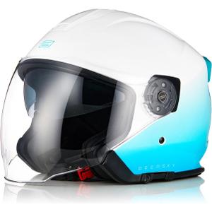ORIGINE 3/4 Open Face Motorcycle Helmet with Double Visor for Scooters, DOT Approved