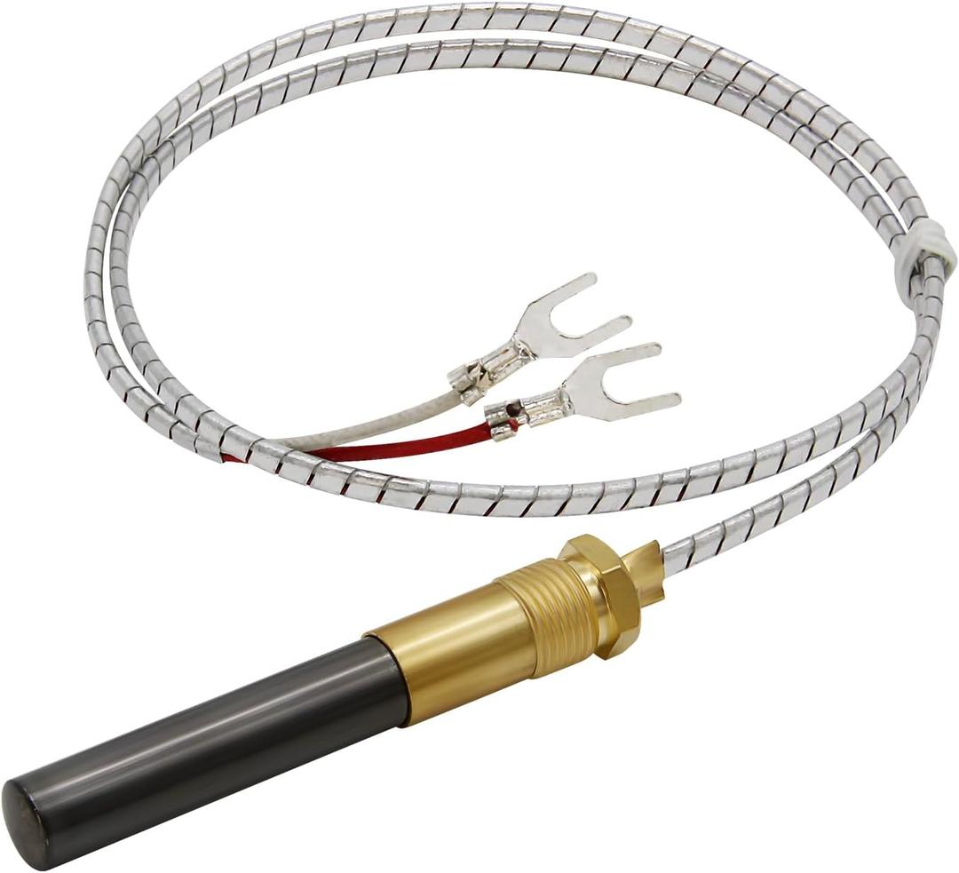Poagavgs 24" Thermopile Generates Q313A 750 Millivolt Thermopile Assemblies Replacement for Gas Fryer Fireplace Gas Water Heater