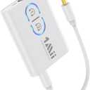 1Mii Bluetooth Transmitter Receiver for TV/Airplane to Headphones, Bluetooth 5.3 AUX/RCA Audio Adapter with AptX Adaptive/Low Latency/HD Audio, Dual Link, Wireless Receiver for Home Stereo, Boat, Gym (White)