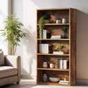 Sweetcrispy 5 Shelf Bookcase Open Display Bookshelf Storage Organizer