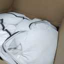 ELEMUSE Queen Size Extra Thick Fusion Goose Down Feather Filled Mattress Topper, Plush Fluffy Double Layer Pillowtop Mattress Pad Cover, Soft Featherbed with 8-21 Inch Deep Pocket