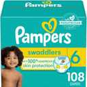 Pampers Baby Diapers - Swaddlers - Size 6, 108 Count, Ultra Absorbent Disposable Infant Diaper