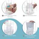 Hanging Cage Automatic Small Pet Food Bowl Water Bottle Dispenser, 1L Auto Gravity Pet Feeder and Waterer Set Kennel Feeding Station Crate Feeder Dish for Rabbit Puppy Cats Ferret (Blue)