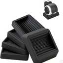 Furniture Caster Wheels Cups,Chair Wheel Stopper Rubber Anti-Sliding Furniture Pads Bed Wheel Stopper for Any Furniture with Wheels - 5 Pack (Black)