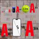 2 x Bulletin Board Letter Stickers - 350 Pcs 20 Sheets Vinyl Alphabet Stickers Waterproof,Self Adhesive Decals for DIY,Window,Door,Bike,Car,Laptop,Scrapbook,Truck,Water Bottle(3In&4In Multicolor)