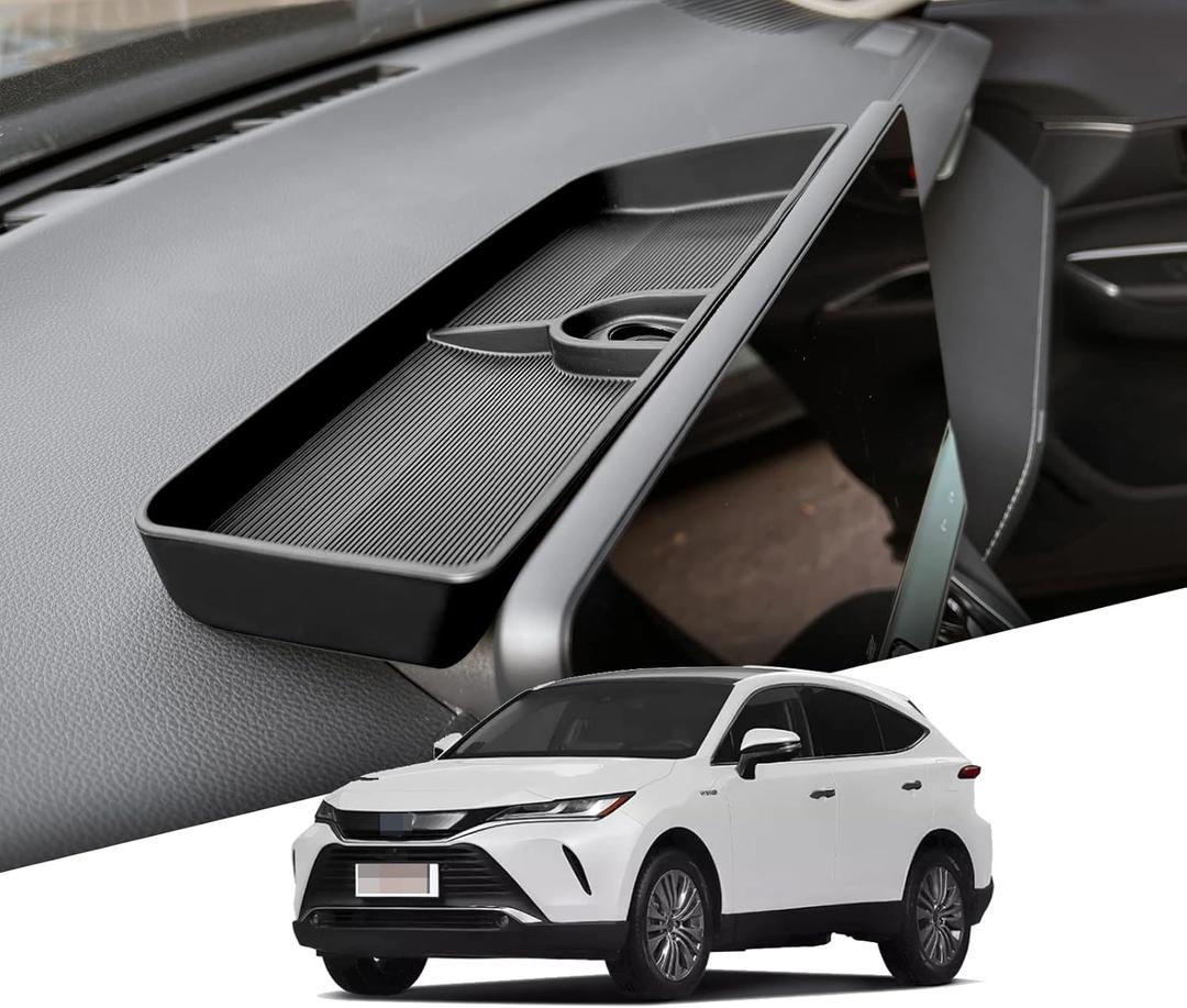 smabee Dashboard Storage Tray Compatible with Toyota Venza 2021-2024 Center Console Display Hidden Box Behind Screen, Car Accessories Silica Gel Center Console Organizer