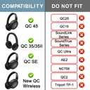 SOPROM Headband Kit Replacement for Bose QuietComfort 45 (QC45)/QuietComfort 35 (QC35)/QuietComfort SE (QC SE)/New Quiet Comfort Wireless Headphones, Easy DIY Installation(Black)