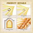 Marsui 4 Pcs Eid Mubarak Banners Ramadan Mubarak Door Decoration Eid Hanging Muslim Porch Sign Ramadan Decorations for Home Gold Banner for Backdrop Party Wall D