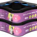 Premium Cat Litter Refill Bags |Jumbo 28FT 2-Pack | Lasts Up to 8 Months | 2 Cartridges for Superior Odor Control (Black)