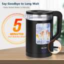 Electric Kettle, 1.8L Glass Tea Kettle with Keep Warm Function