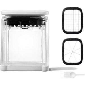 CAROTE French Fry Cutter for Potato, Mandoline Slicer Vegetable Chopper Potato Slicer with 8-Wedge Blade & Dicer Grid, BPA-Free Container, Versatile for Potatoes, Carrots, Cucumbers, Apple