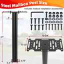 27" Mailbox Post with Mounting Bracket Installed On Concrete Floor
