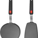 Silicone Pancake Spatula Turner Set of 2, 600F Heat Resistant Cooking Spatulas for Nonstick Cookware, Large Kitchen Utensils BPA Free Rubber Spatula Set for Egg, Pancake, Fish, Burger (Mixed 2 Pack)