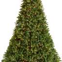 National Tree Company Pre-Lit 'Feel Real' Artificial Giant Full Downswept Christmas Tree, Green, Douglas Fir, White Lights, Includes Stand, 12 feet