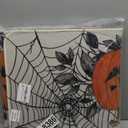 Fall Kitchen Mats Set of 2 Black Cream Pumpkin Autumn Harvest Thanksgiving Holiday Kitchen Rugs for Floor Home Decor Bathroom Laundry Room Doorway Decoration Absorbent Mats,17x29 and 17x47 Inch