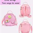 Girls Small Crossbody Bag with Rainbow Heart Girls Novelty Bag Little Girl Purse