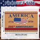 Tinideya 250th Anniversary Patriotic Welcome Mat for Door Mat for Front Door Semiquincentennial Decor for Independence Day 4th of July Doormat Porch Decor(National Flag)