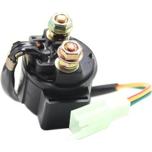 Starter Solenoid Relay, 12 V High Power for GY6 Engines, Heat-Resistant with Alloy Housing & Waterproof Sealed Design, Universal for ATVs Motorcycles Scooters (Black)