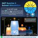 AQQA Aquarium Light with 24/7 Sunrise Sunset Mode, 9 Colors & 10-Level Brightness, Full Spectrum LED Fish Tank Light with Timer for Plant Growth, Freshwater Tanks (22W for 12-18 inch Tank)