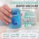 Cozy Essential Travel Vacuum Storage Bags with Rechargeable Cordless USB Pump, Space Saver Bags for Luggage, Suitcase, Carry-On, for Clothes, Blankets, Bedding & Seasonal Storage,8 Combo