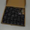 28 Pcs Chair Leg Sliders for Carpet, Square Chair Leg Floor Protectors Glides, Silicone Furniture Leg Protectors Caps, Carpet Protectors Table Feet Teflon Covers Pads (Fit:1-1/8" ~ 1-1/2")