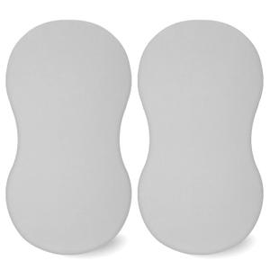 TILLYOU Baby Bassinet Sheets Cotton 2 Pack, 31.5"x18" Breathable Bassinet Mattress Protector, Soft Cradle Bassinet Crib Sheets, Gray