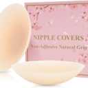 GIZU Not Sticky Medical-Grade Silicone Nipple Covers, Natural Grippy Fit Body, Reusable Seamless No-Show Pasties
