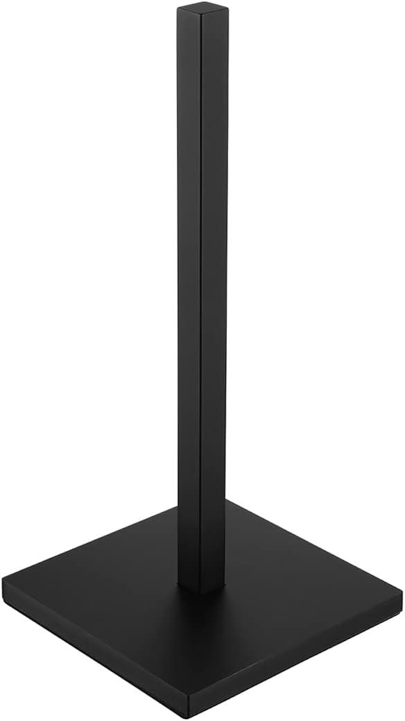 JQK Paper Towel Holder Stand Black, 304 Stainless Steel Kitchen Free Standing Countertop Paper Towel Dispenser Fits Standard and Jumbo Size, PTH240-PB