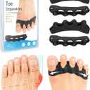 4PCS Silicone Toe Separators to Correct Toes Alignment for Women and Men, Toe Spacers Straightener for Bunion Relief, Hammertoes and Overlapping Toes (Extra Large)