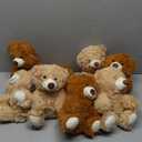 Jenaai 8 Pcs 10 Inch Valentines Bear Stuffed Animals Bulk Cute Baby Shower Small Plush Bears Party Favors for Baby Shower Wedding Birthday Centerpiece Decoration(Novelty Style,Light Brown)