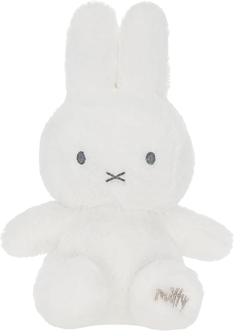Kids Preferred Miffy Baby 10 in Plush - Embroidered Details, Miffy Logo on Paw, Super Soft Cozy Plush, for Ages 0 Months and up, Beans in Bottom
