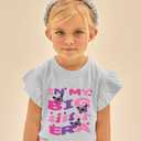 Big Sister Shirt for Girl Promoted to Big Sister Announcement Dinosaur Rainbow Elephant Outfit for Toddler Girl (White)