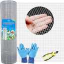 TUOKS Hardware Cloth 1/4 inch Square Openings - 23 Gauge 48'' x 100' Hot-Dip Galvanized Wire Mesh, Welded Cage Wire Rolls Great for Animal Enclosure Chicken Coop Flower Beds Rabbits Wire Fencing