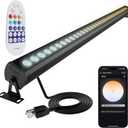 Smart Wall Washer Light 6CCT Adjustable Color Temperature & Dimmable 1%-100%, Super Bright LED Bar Light with Smart APP Control, Waterproof IP65, Timer & Remote for Indoor/Outdoor Decor