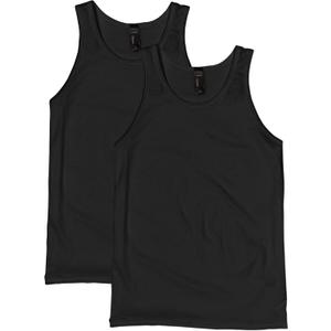 Hanes Mens Performance Tank, X-Temp Moisture-Wicking Tank Top, Solid Colors, 2-Pack (Medium, Black)