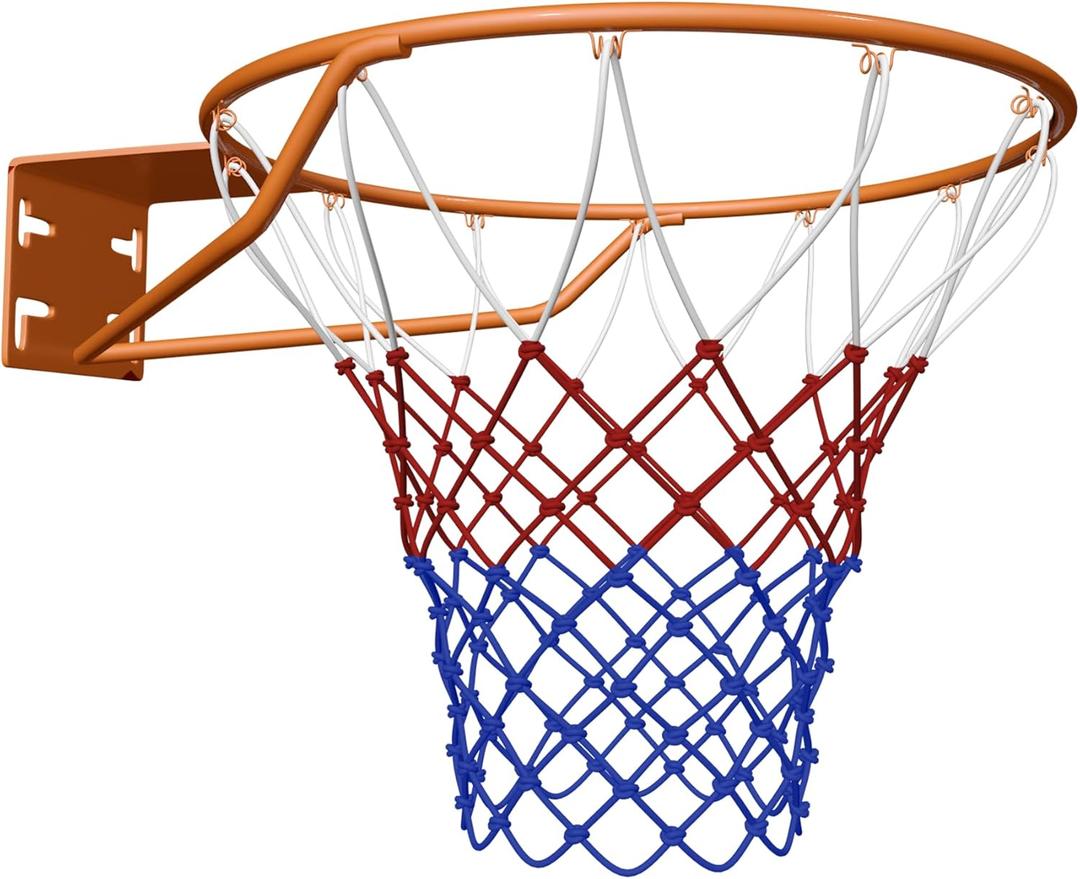 THUNDERBAY Reinforced Heavy Duty Breakaway Wall Mounted Basketball Rim,18 inch Basketball Rim Goal Replacement for Indoor Outdoor Walls