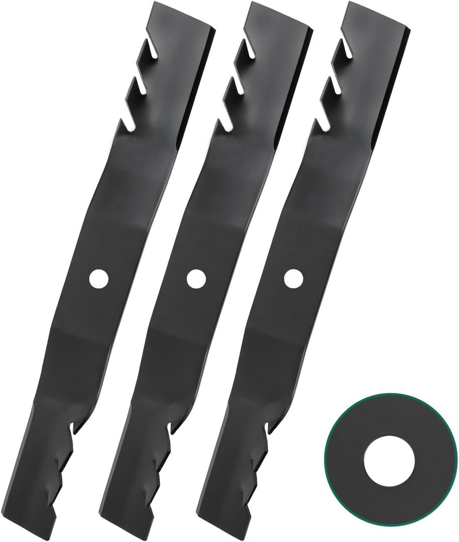 Belleone 115-2454-03 Mower Blades Fit for to ro & Ex Mark 54" Deck, Mulching Blades Compatible with to ro TimeCutter HD ZX5400 Titan MX5400 ZX5420, Replace 115-4999 115-4999-03, 3 Pack
