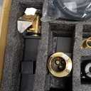 Waterfall Roman Tub Faucet with Hand Shower, Deck Mount Tub Filler Bathtub Faucet with Sprayer, Single Handle Bathtub Faucet Set, Brass Widespread 3 Hole Bathtub Shower Faucet Set Matte Black