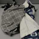 2 Pieces Reversible Cat Hanging Hammock Soft Breathable Pet Cage Hammock with Adjustable Straps and Metal Hooks Double-Sided Hanging Bed for Cats Small Dogs Rabbits, Medium