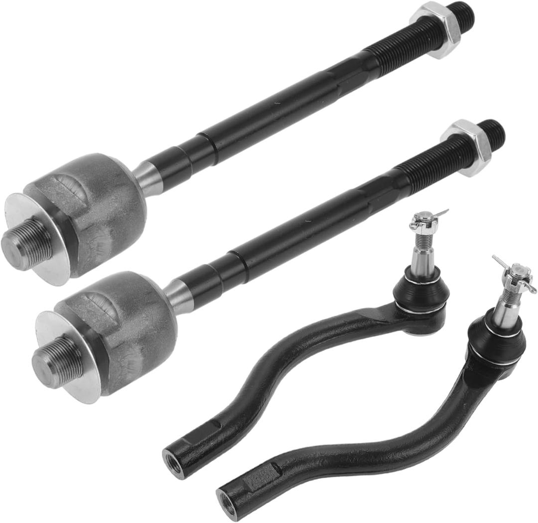 X AUTOHAUX 4pcs Front Inner Outer Tie Rod Ends Kit Suspension Steering Tie Rod End for Nissan Maxima 2009-2014 Drag Link No.ES800357/ES800358