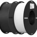 Creality 2kg Black & White PLA 1.75mm Filament Bundle for 3D Printing with No-Tangling Strong Bonding and Overhang Performance, Accuracy +/- 0.02mm