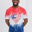 DC Comics Justice League Superman July 4th Matching Family T-Shirt Toddler to Adult Sizes (2T - 2XL)