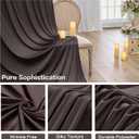 50ft×15ft Brown Backdrop Curtain for Wedding Parties, W5' x H15'